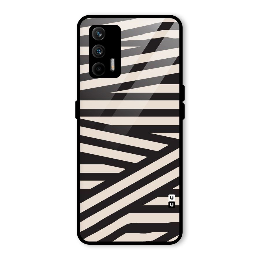 Monochrome Lines Glass Back Case for Realme GT 5G