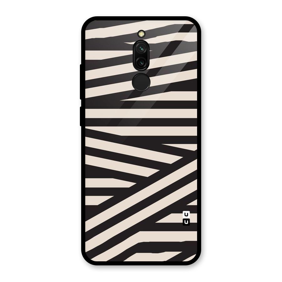 Monochrome Lines Glass Back Case for Redmi 8