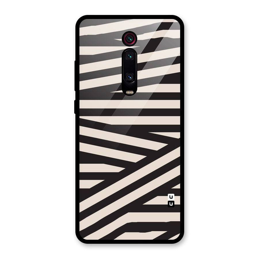 Monochrome Lines Glass Back Case for Redmi K20
