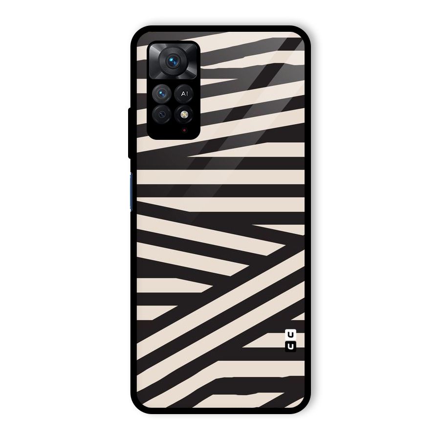 Monochrome Lines Glass Back Case for Redmi Note 11 Pro