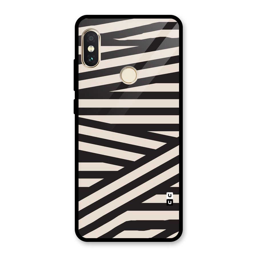Monochrome Lines Glass Back Case for Redmi Note 5 Pro
