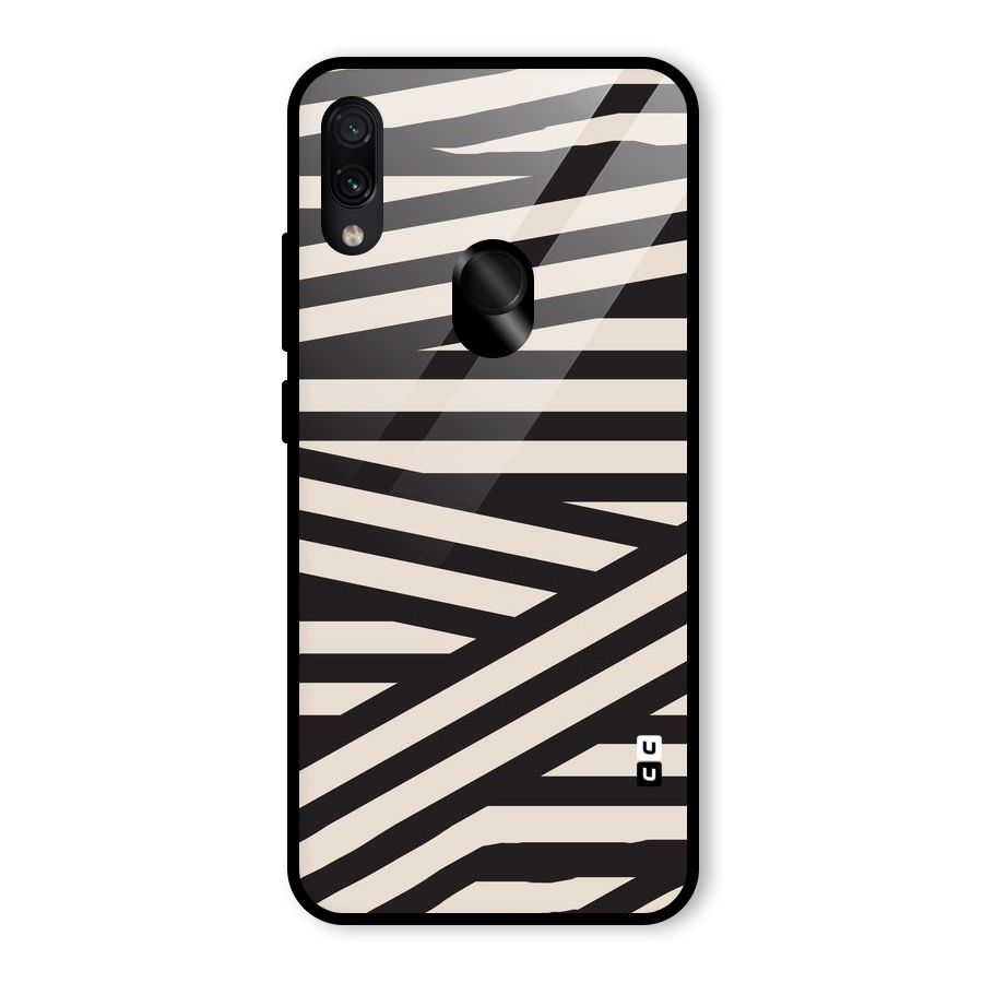 Monochrome Lines Glass Back Case for Redmi Note 7 Pro