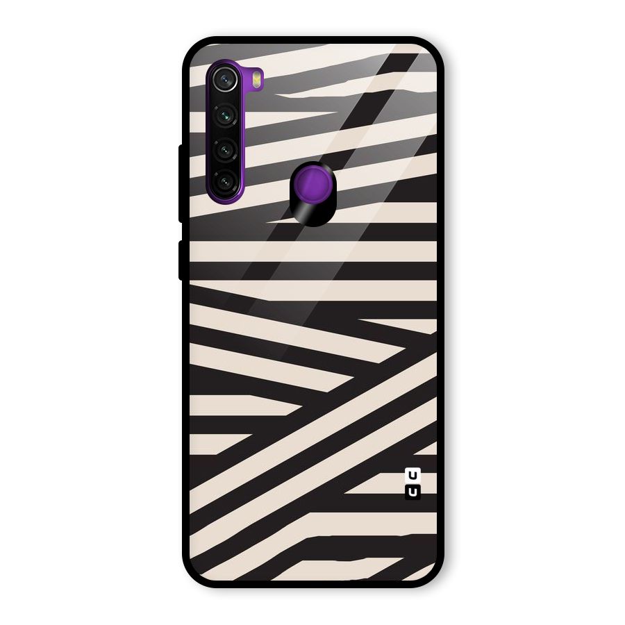 Monochrome Lines Glass Back Case for Redmi Note 8