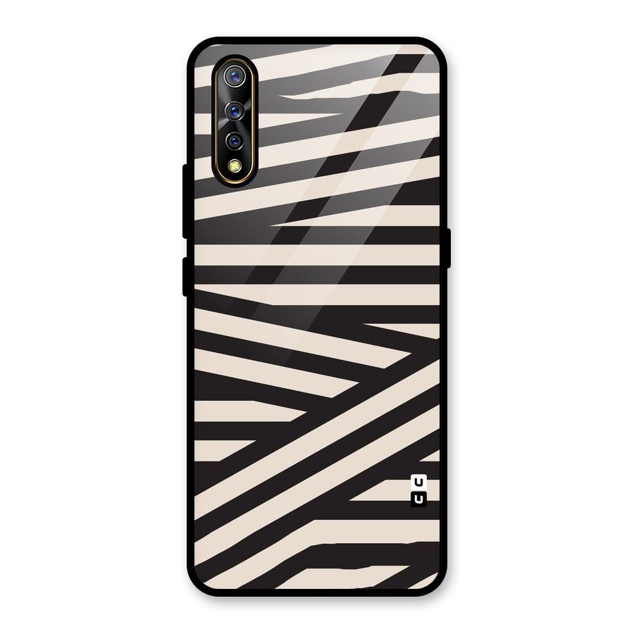 Monochrome Lines Glass Back Case for Vivo S1