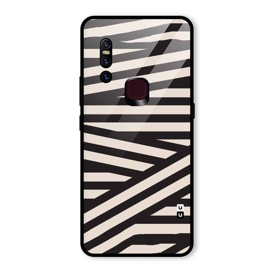 Monochrome Lines Glass Back Case for Vivo V15