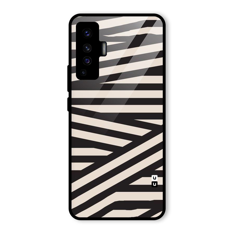 Monochrome Lines Glass Back Case for Vivo X50