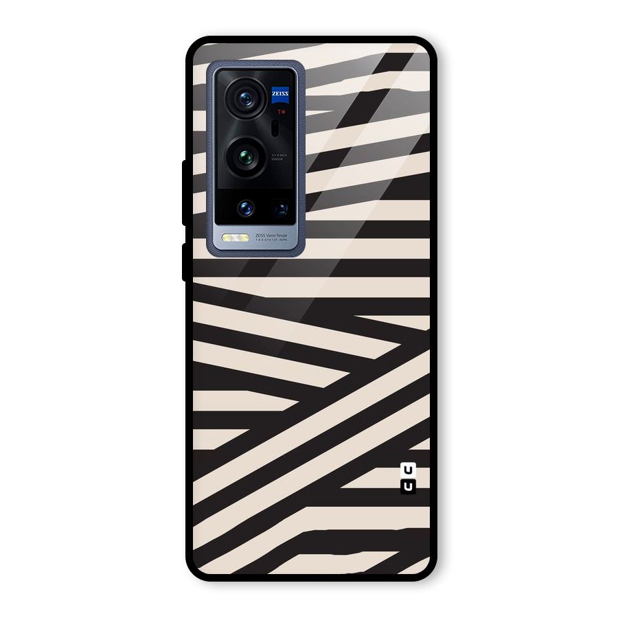 Monochrome Lines Glass Back Case for Vivo X60 Pro Plus