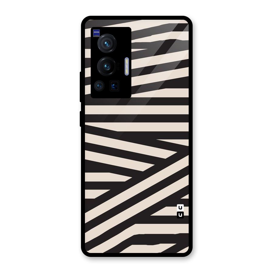Monochrome Lines Glass Back Case for Vivo X70 Pro