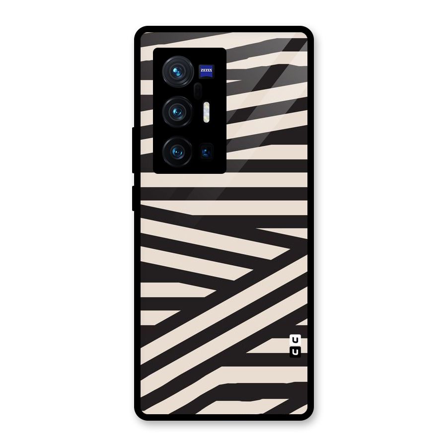 Monochrome Lines Glass Back Case for Vivo X70 Pro Plus