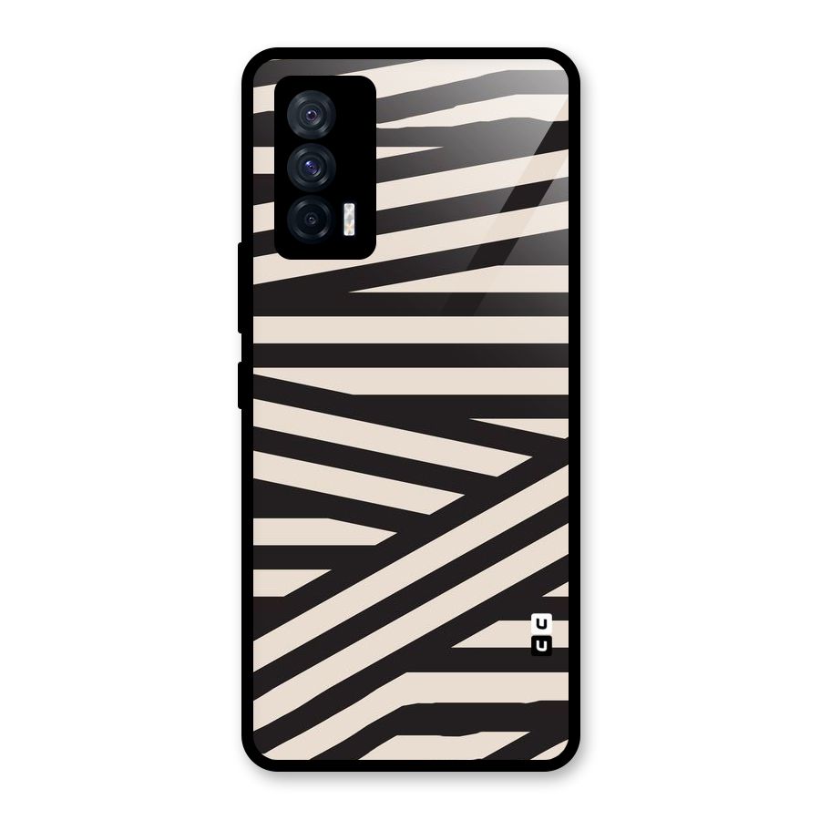 Monochrome Lines Glass Back Case for Vivo iQOO 7 5G