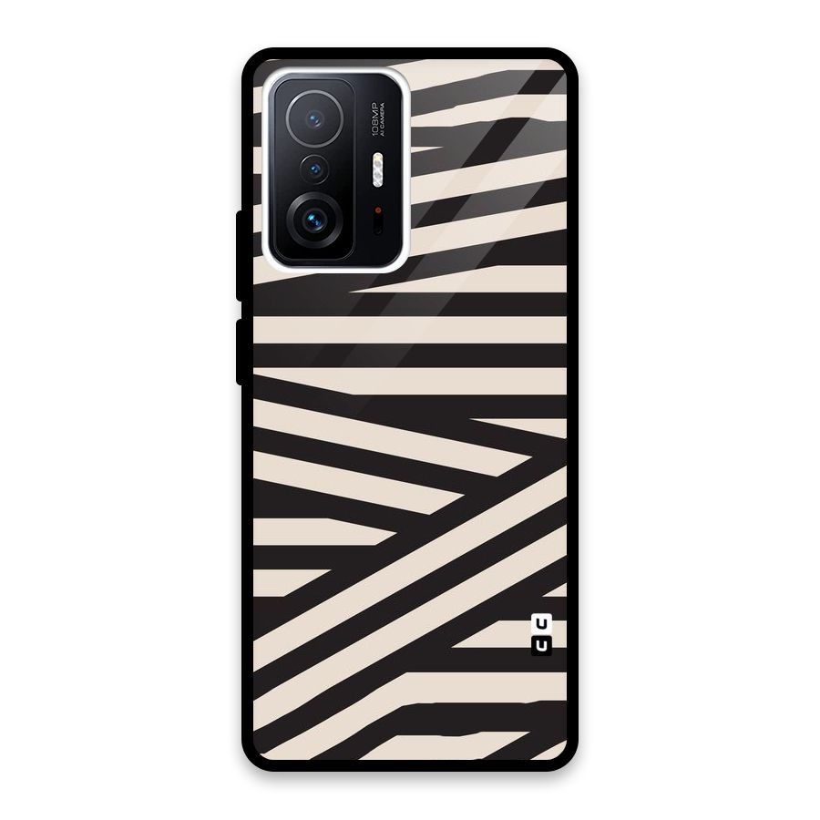 Monochrome Lines Glass Back Case for Xiaomi 11T Pro