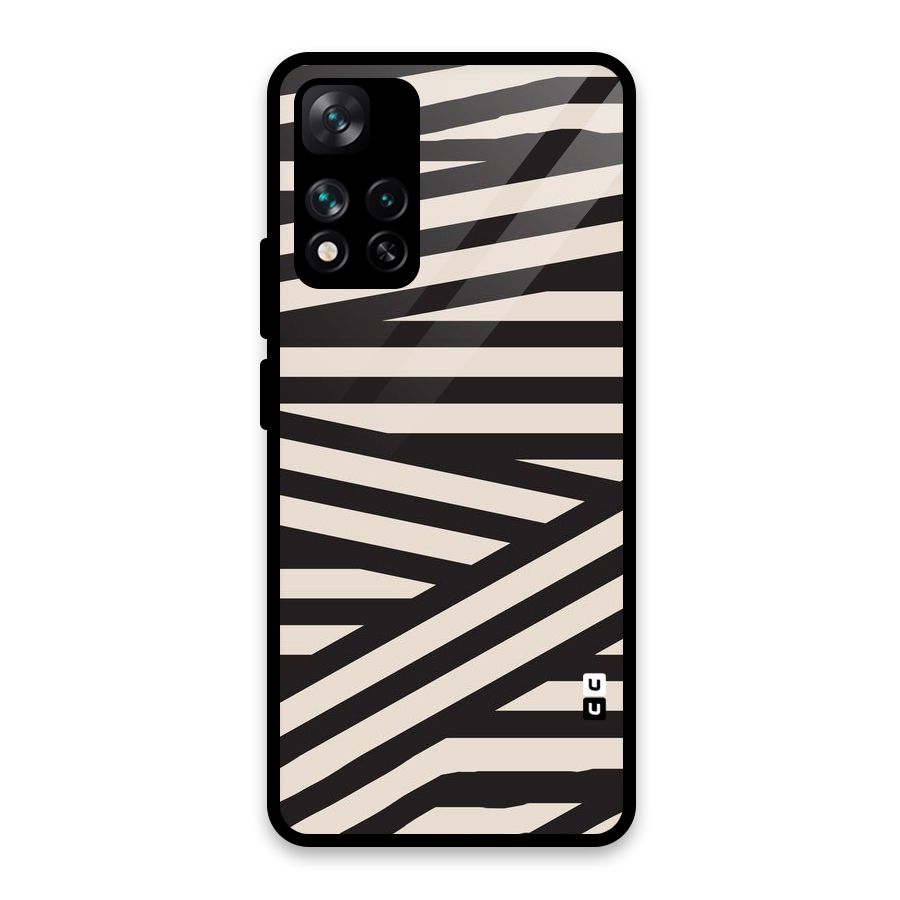 Monochrome Lines Glass Back Case for Xiaomi 11i HyperCharge 5G