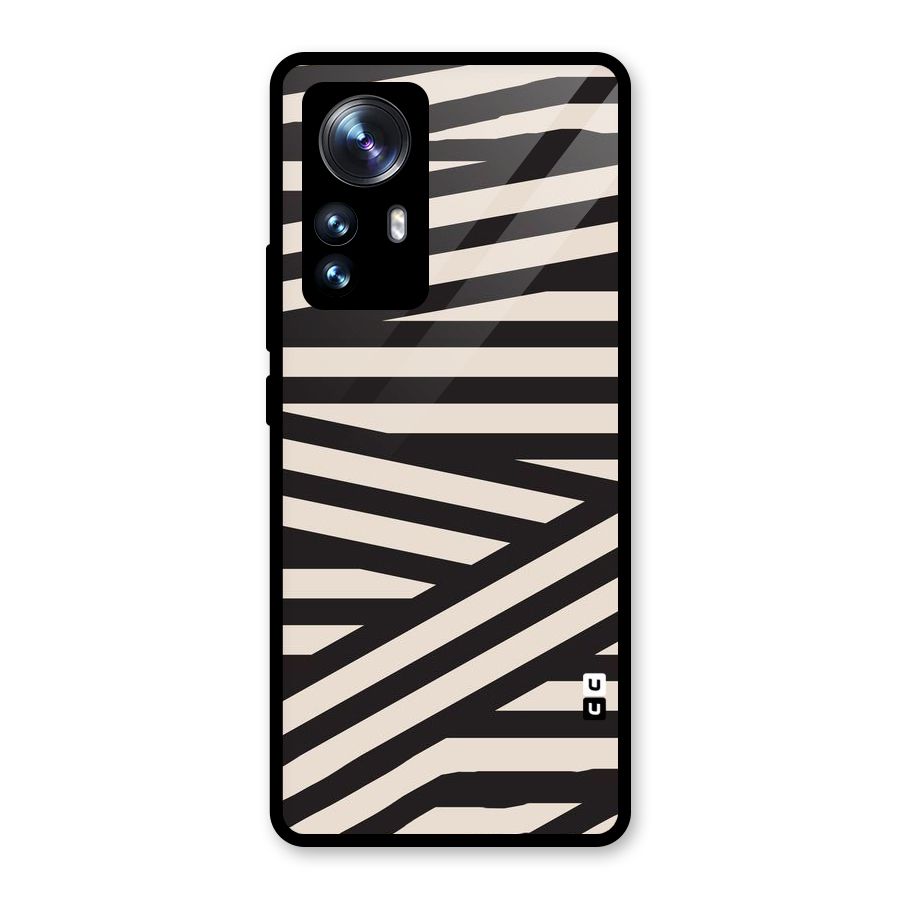 Monochrome Lines Glass Back Case for Xiaomi 12 Pro