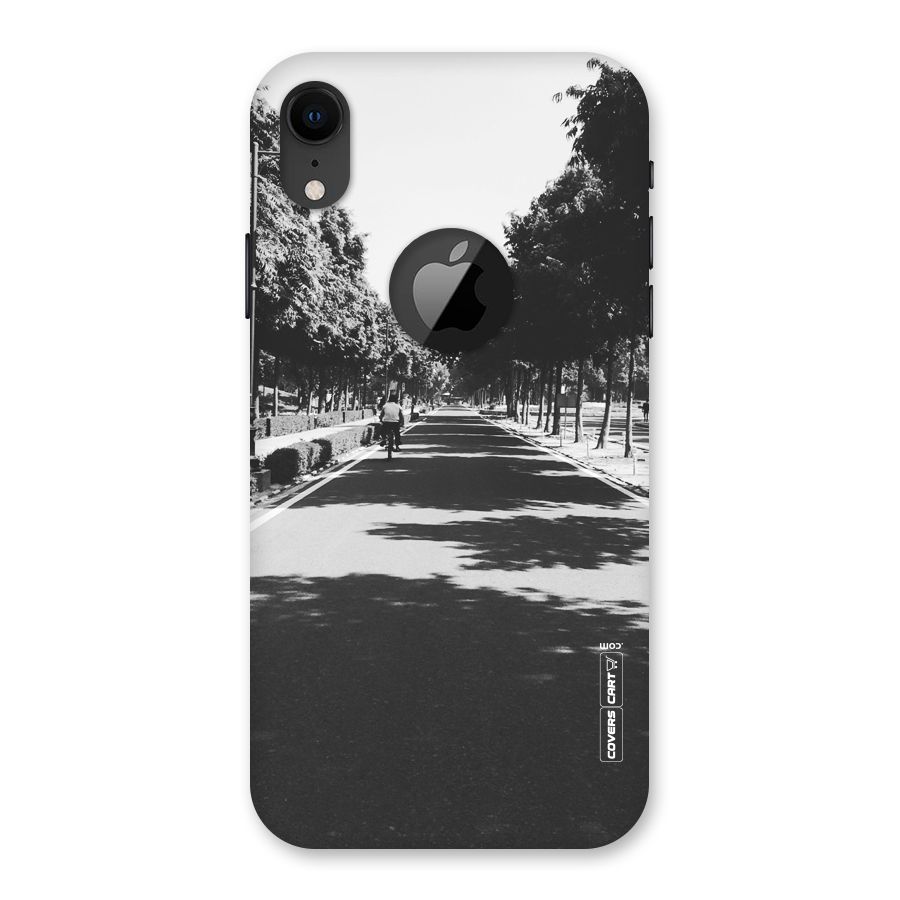 Monochrome Path Back Case for iPhone XR Logo Cut