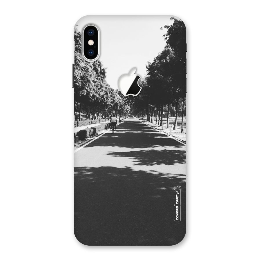 Monochrome Path Back Case for iPhone XS Max Apple Cut