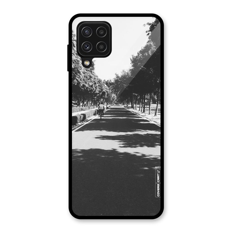 Monochrome Path Glass Back Case for Galaxy A22 4G
