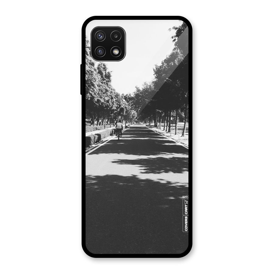 Monochrome Path Glass Back Case for Galaxy A22 5G