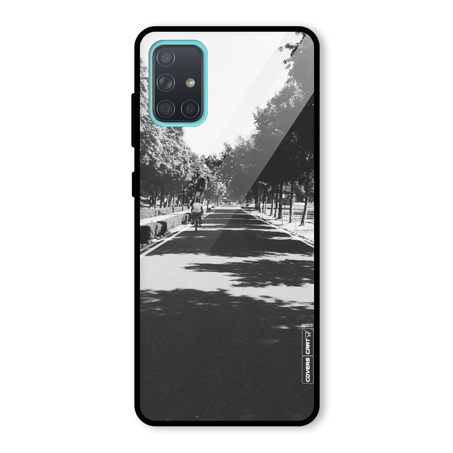Monochrome Path Glass Back Case for Galaxy A71