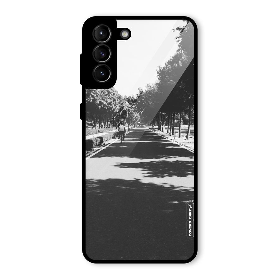 Monochrome Path Glass Back Case for Galaxy S21 Plus