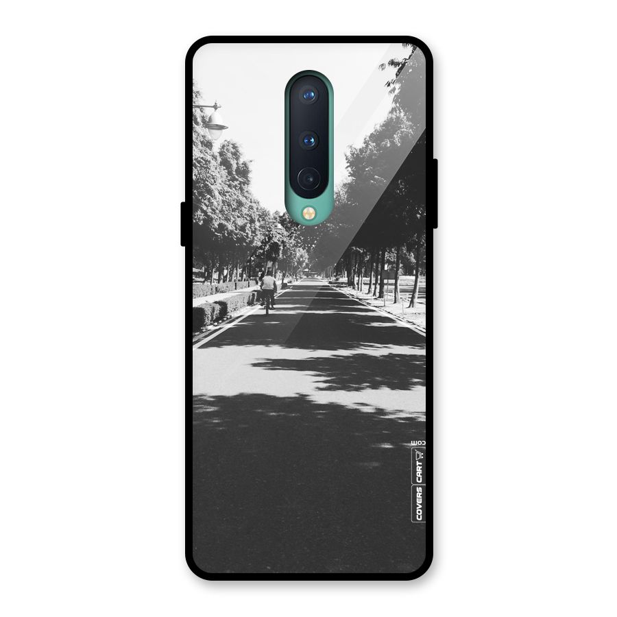 Monochrome Path Glass Back Case for OnePlus 8