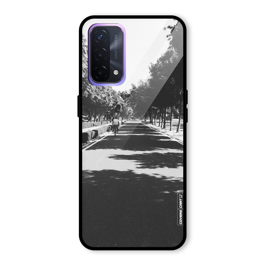 Monochrome Path Glass Back Case for Oppo A74 5G