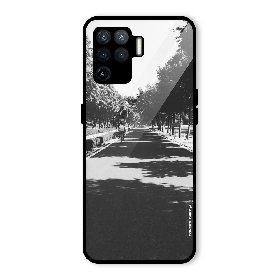 Monochrome Path Glass Back Case for Oppo F19 Pro