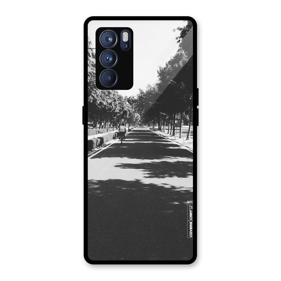 Monochrome Path Glass Back Case for Oppo Reno6 Pro 5G