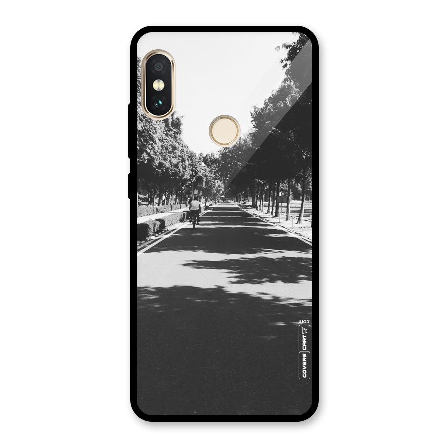 Monochrome Path Glass Back Case for Redmi Note 5 Pro