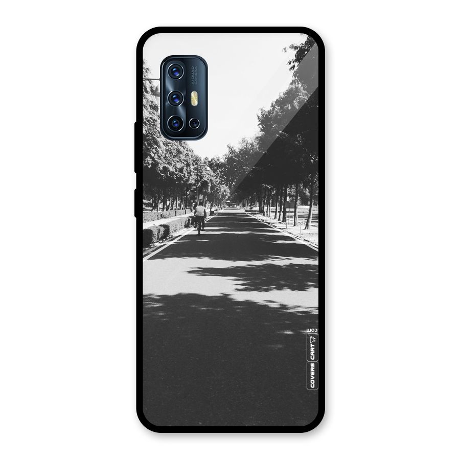 Monochrome Path Glass Back Case for Vivo V17