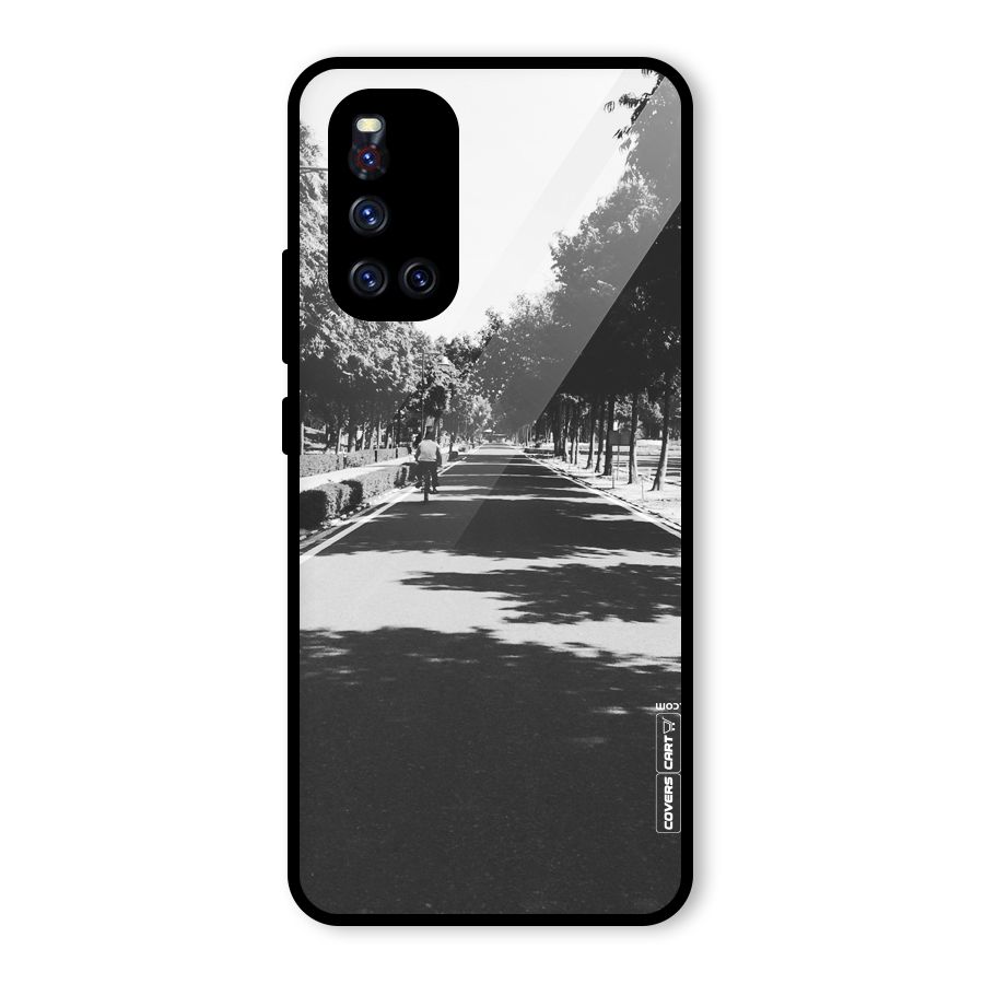 Monochrome Path Glass Back Case for Vivo V19