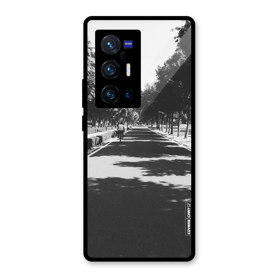 Monochrome Path Glass Back Case for Vivo X70 Pro Plus