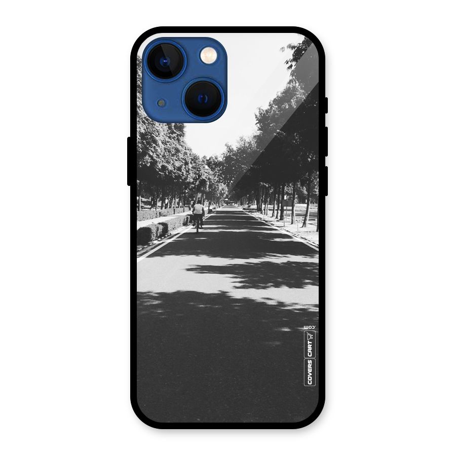 Monochrome Path Glass Back Case for iPhone 13 Mini