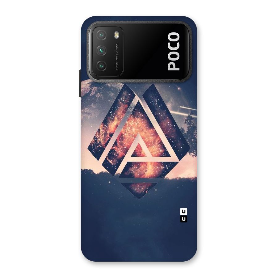 Moon Abstract Back Case for Poco M3