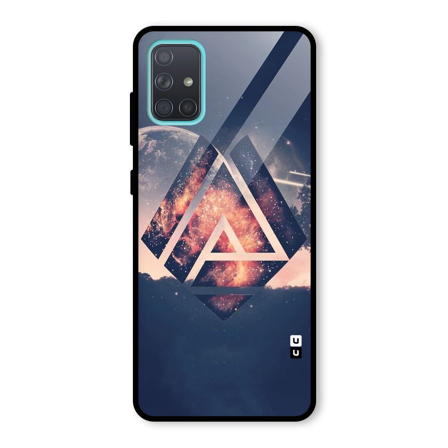 Moon Abstract Glass Back Case for Galaxy A71