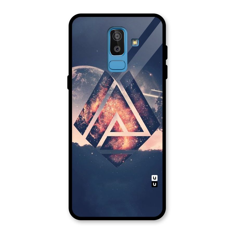 Moon Abstract Glass Back Case for Galaxy J8
