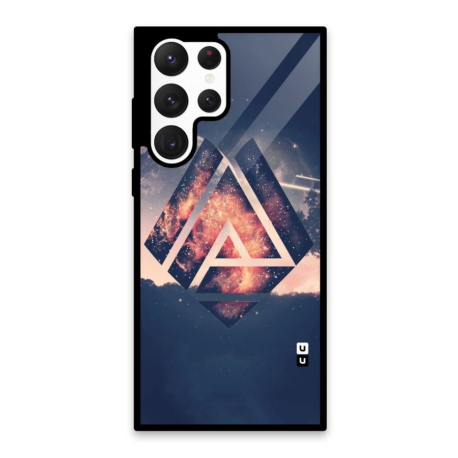 Moon Abstract Glass Back Case for Galaxy S22 Ultra 5G