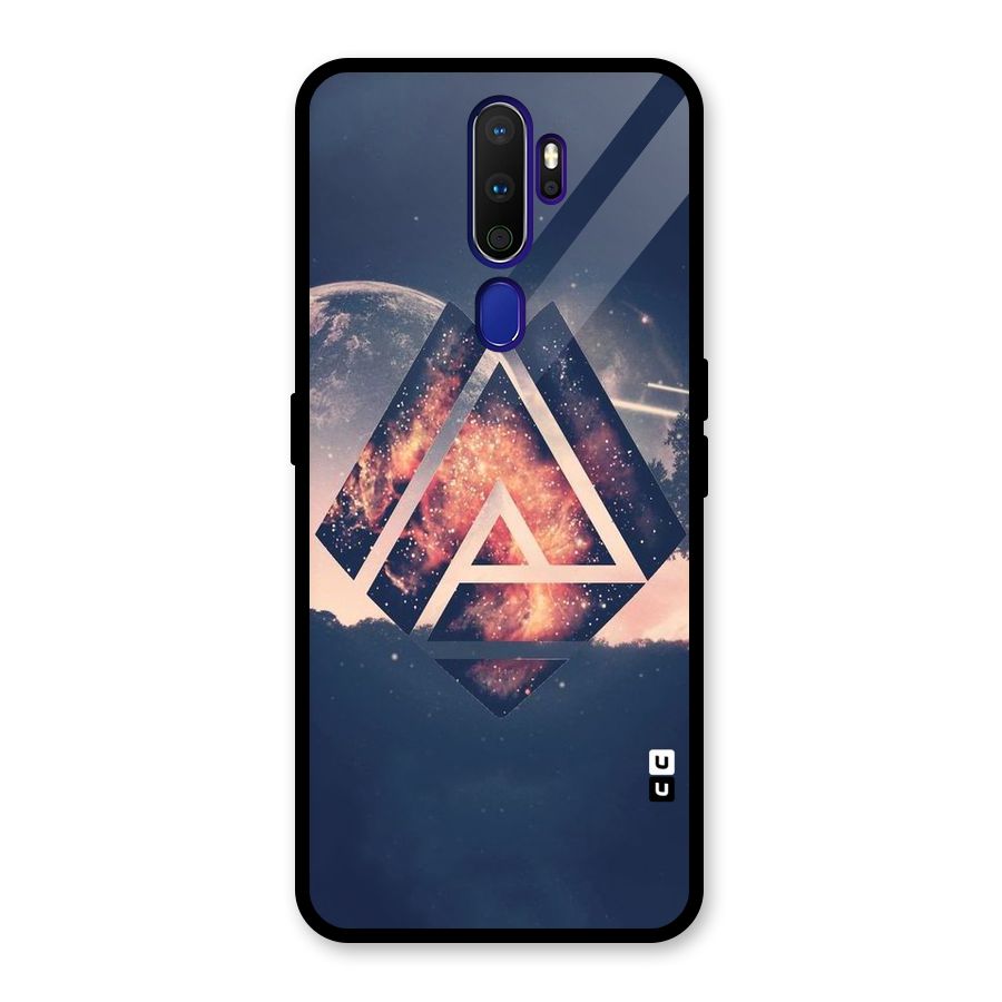 Moon Abstract Glass Back Case for Oppo A9 (2020)