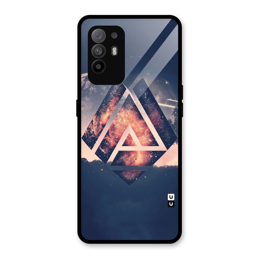 Moon Abstract Glass Back Case for Oppo F19 Pro Plus 5G