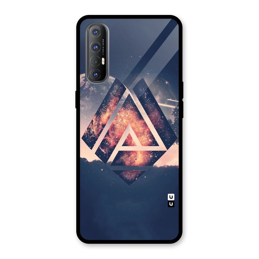 Moon Abstract Glass Back Case for Oppo Reno3 Pro