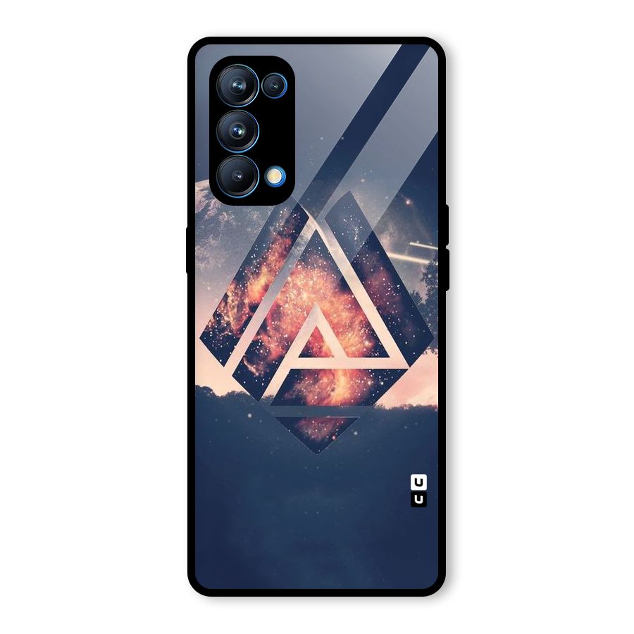 Moon Abstract Glass Back Case for Oppo Reno5 Pro 5G