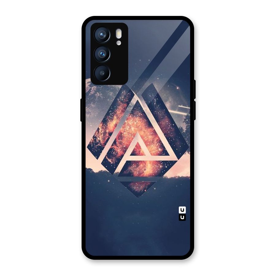 Moon Abstract Glass Back Case for Oppo Reno6 5G