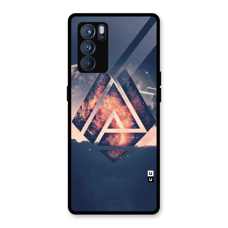 Moon Abstract Glass Back Case for Oppo Reno6 Pro 5G