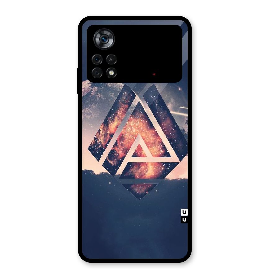 Moon Abstract Glass Back Case for Poco X4 Pro 5G