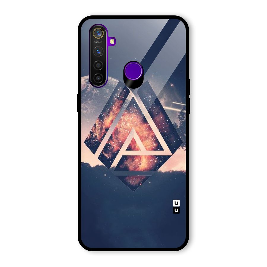 Moon Abstract Glass Back Case for Realme 5 Pro
