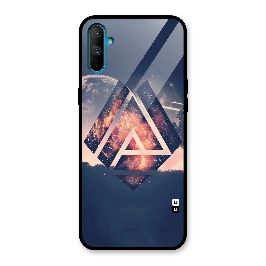 Moon Abstract Glass Back Case for Realme C3