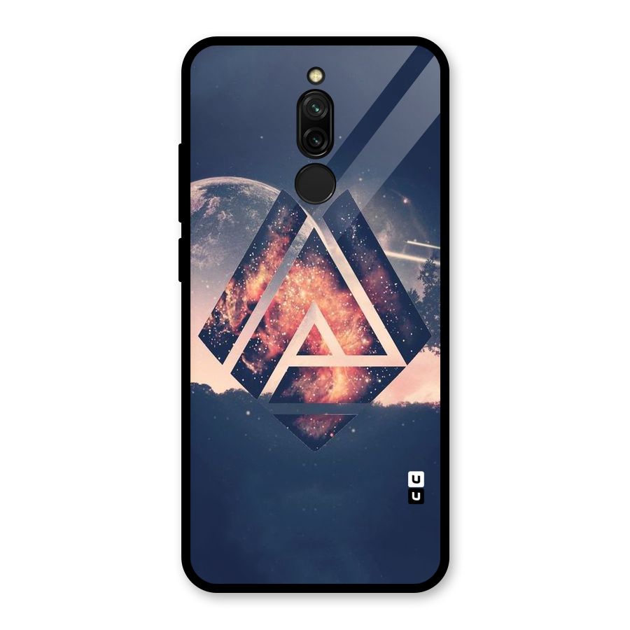 Moon Abstract Glass Back Case for Redmi 8