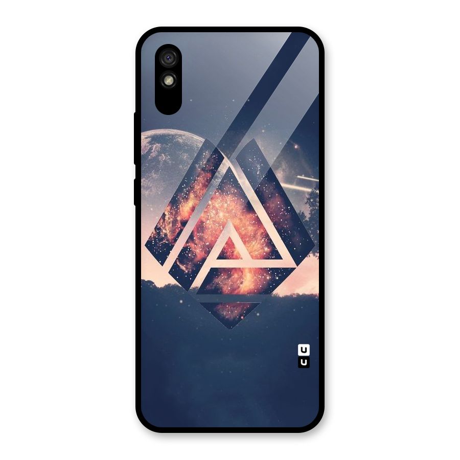 Moon Abstract Glass Back Case for Redmi 9i