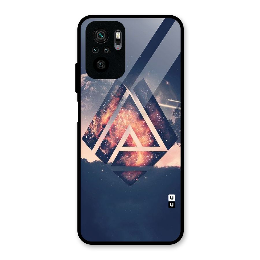 Moon Abstract Glass Back Case for Redmi Note 10S