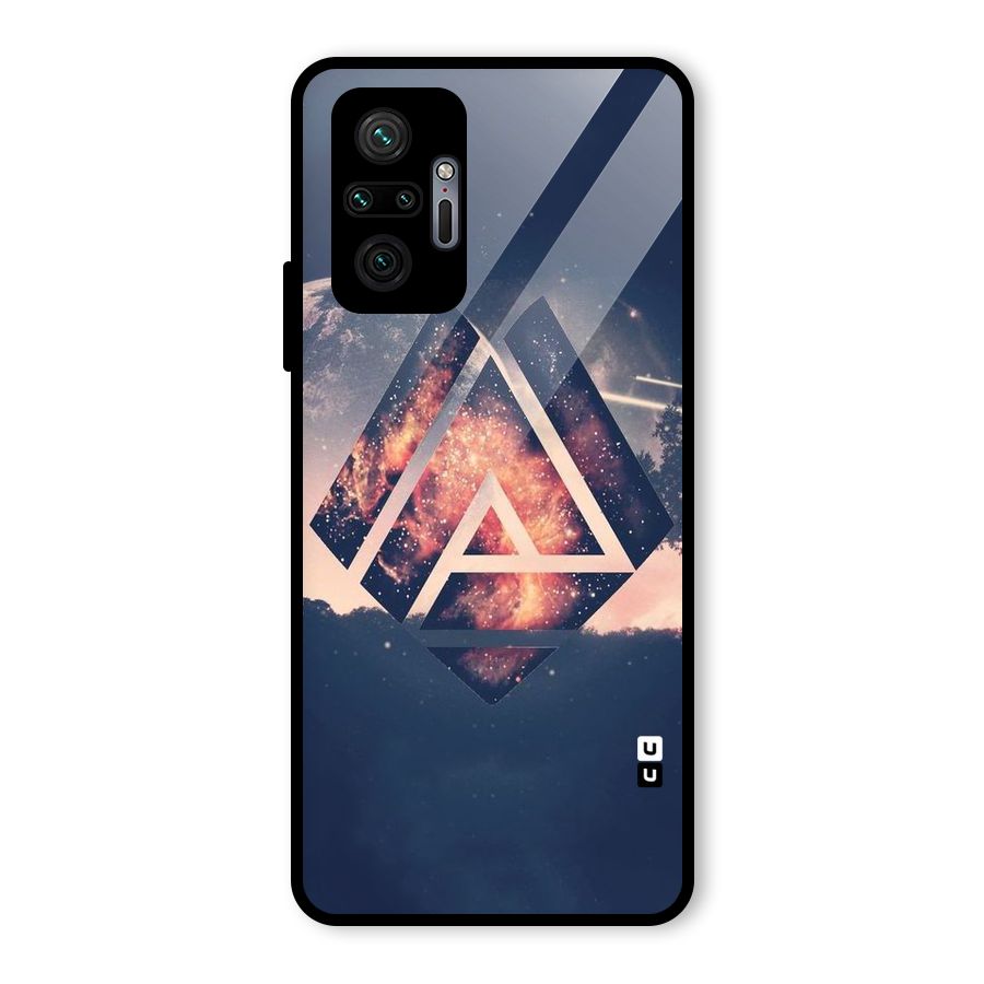 Moon Abstract Glass Back Case for Redmi Note 10 Pro Max