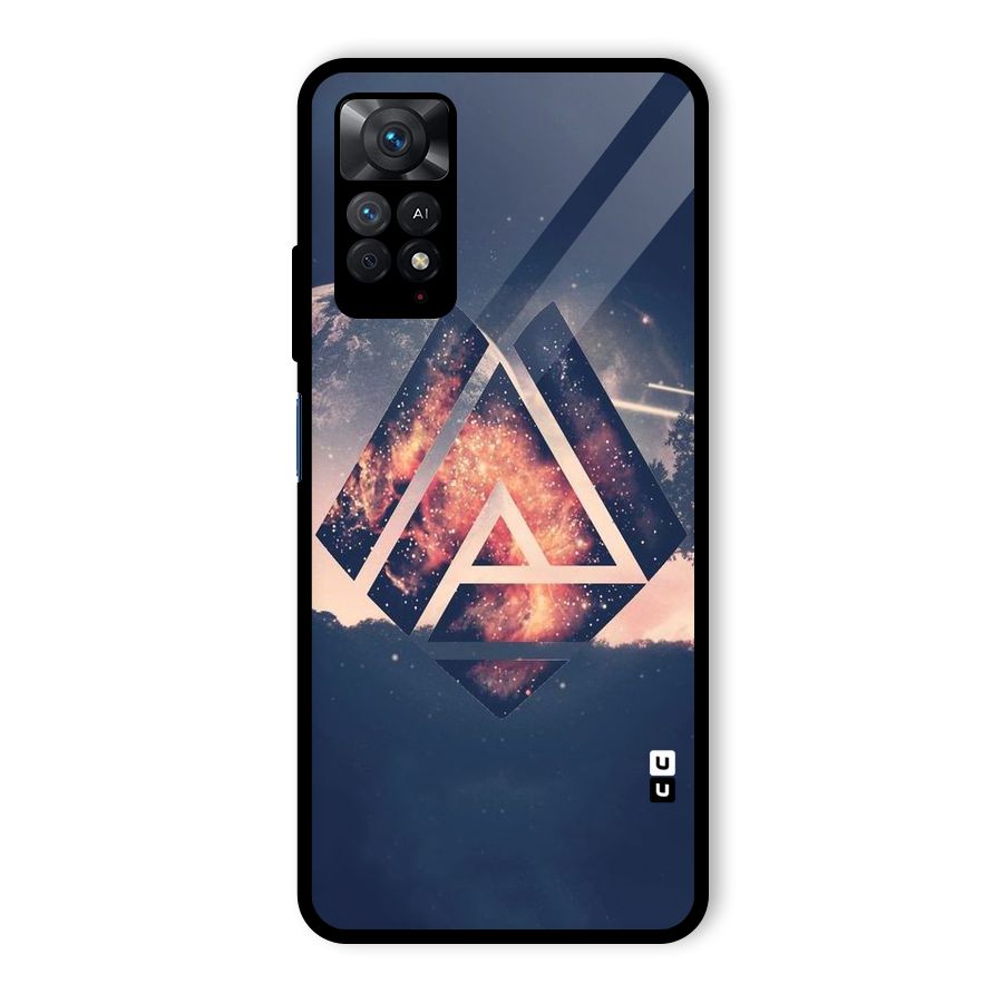 Moon Abstract Glass Back Case for Redmi Note 11 Pro